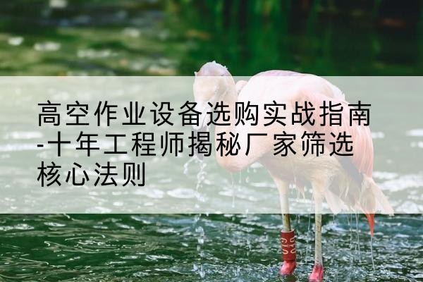 临夏剪叉式升降机厂家-高空作业设备选购实战指南-十年工程师揭秘厂家筛选核心法则
