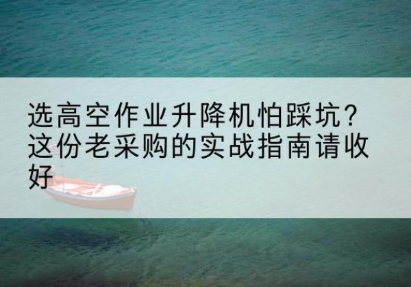 临夏高空作业升降机厂家推荐-选高空作业升降机怕踩坑？这份老采购的实战指南请收好